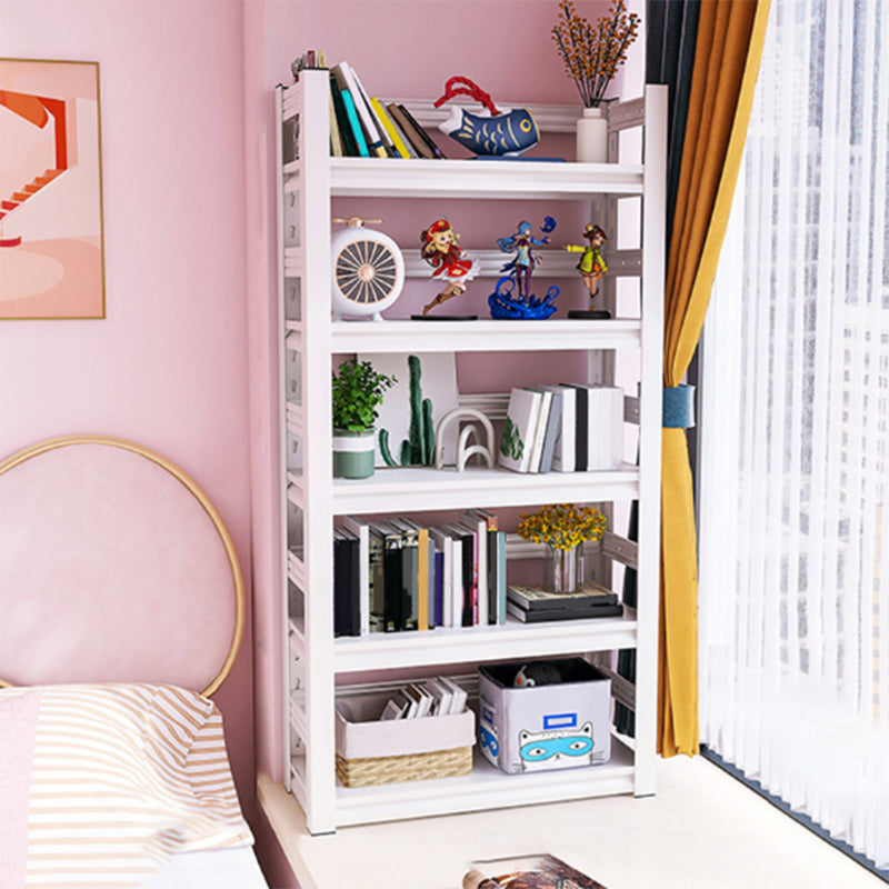 Contemporary Metal Etagere Bookshelf Open Back Home Bookcase