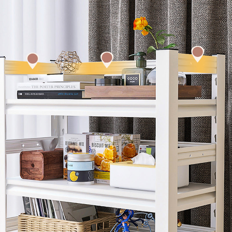 Contemporary Metal Etagere Bookshelf Open Back Home Bookcase