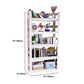 Contemporary Metal Etagere Bookshelf Open Back Home Bookcase
