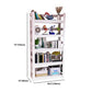 Contemporary Metal Etagere Bookshelf Open Back Home Bookcase