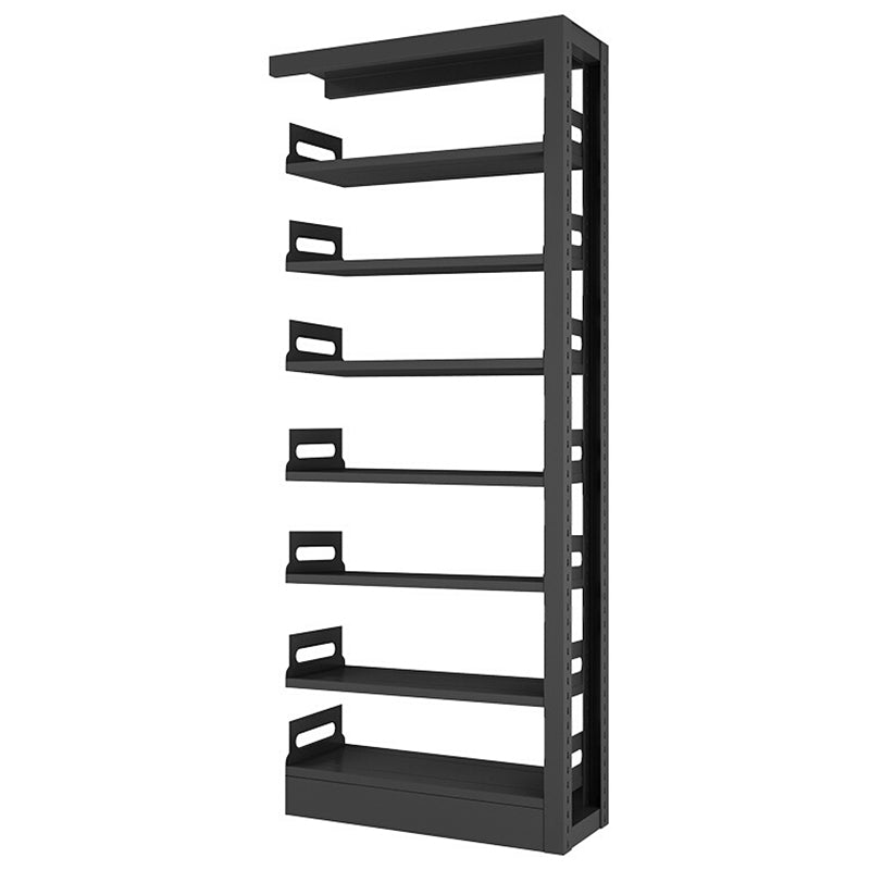 Rectangle Etagere Bookcase Modern Metal Open Bookcase with Shelves Gloss Black Clearhalo 'Bookcases' 'furn' 'furn_bookcases' 'Furniture' 'Office Furniture' 5783414