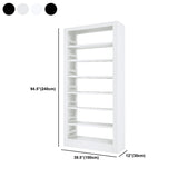 Rectangle Etagere Bookcase Modern Metal Open Bookcase with Shelves Clearhalo 'Bookcases' 'furn' 'furn_bookcases' 'Furniture' 'Office Furniture' 5783425