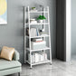 Ladder Metal Bookshelf Modern Bookcase with Rectangular Shelves