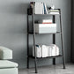 Ladder Metal Bookshelf Modern Bookcase with Rectangular Shelves