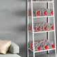 Ladder Metal Bookshelf Modern Bookcase with Rectangular Shelves