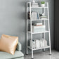 Ladder Metal Bookshelf Modern Bookcase with Rectangular Shelves