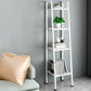 Ladder Metal Bookshelf Modern Bookcase with Rectangular Shelves