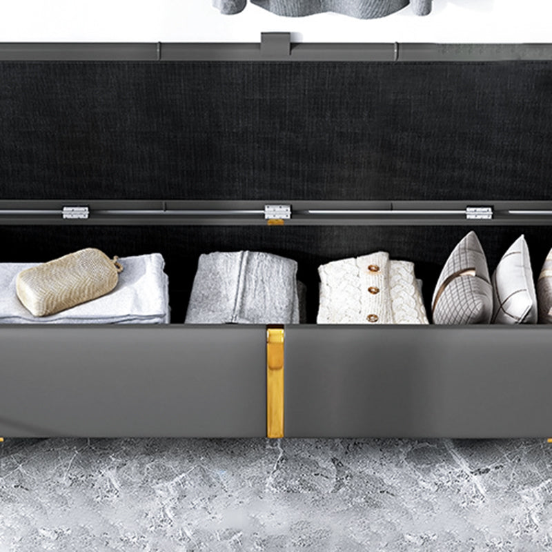 15.4" W Glam Upholstered Ottoman Bench Cushioned Seating Bench Clearhalo 'Benches' 'Chairs & Seating' 'furn' 'furn_benches' 'Furniture' 'Living Room Furniture' 5783499