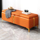 15.4" W Glam Upholstered Ottoman Bench Cushioned Seating Bench 47"L x 15"W x 16"H Orange Clearhalo 'Benches' 'Chairs & Seating' 'furn' 'furn_benches' 'Furniture' 'Living Room Furniture' 5783515