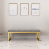 15.75 Inch Wide Modern Cushioned Seating Bench Foam Bench for Bedroom Clearhalo 'Benches' 'Chairs & Seating' 'furn' 'furn_benches' 'Furniture' 'Living Room Furniture' 5783528