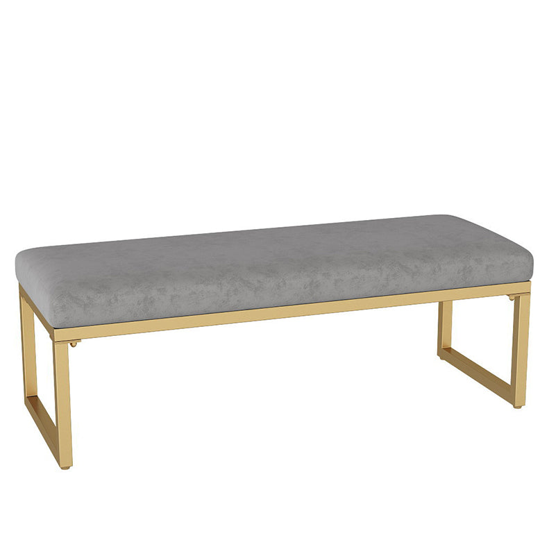 15.75 Inch Wide Modern Cushioned Seating Bench Foam Bench for Bedroom Light Gray Clearhalo 'Benches' 'Chairs & Seating' 'furn' 'furn_benches' 'Furniture' 'Living Room Furniture' 5783529