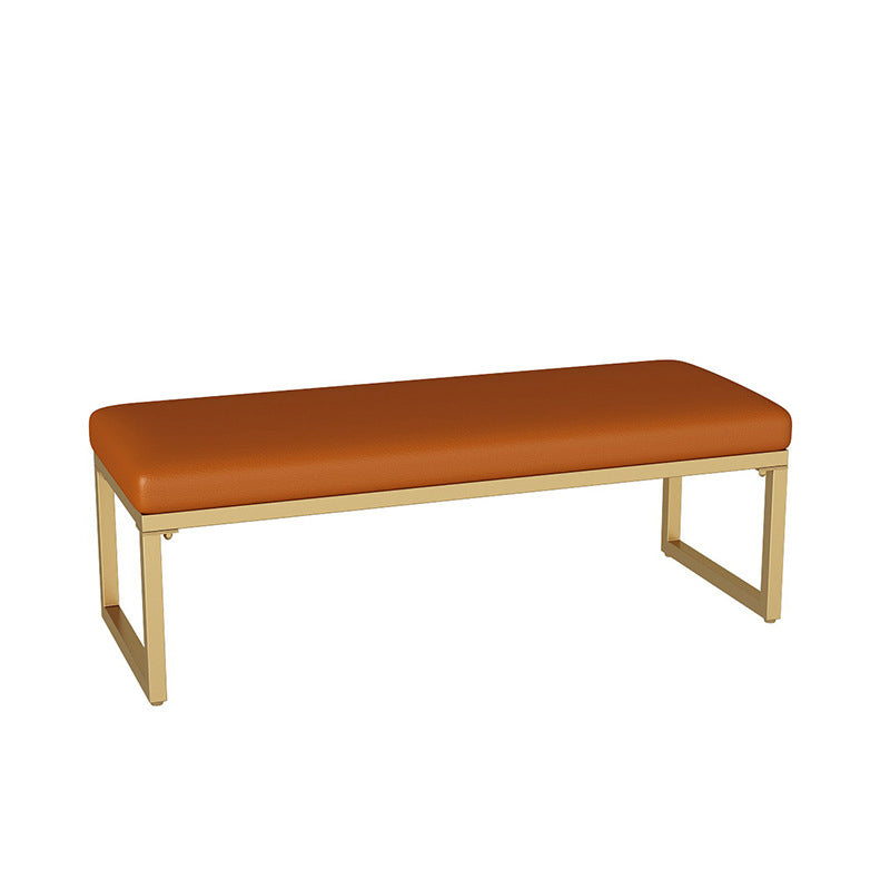 15.75 Inch Wide Modern Cushioned Seating Bench Foam Bench for Bedroom Orange Clearhalo 'Benches' 'Chairs & Seating' 'furn' 'furn_benches' 'Furniture' 'Living Room Furniture' 5783531