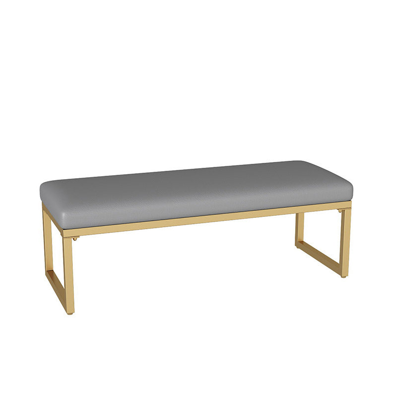 15.75 Inch Wide Modern Cushioned Seating Bench Foam Bench for Bedroom Grey Clearhalo 'Benches' 'Chairs & Seating' 'furn' 'furn_benches' 'Furniture' 'Living Room Furniture' 5783534