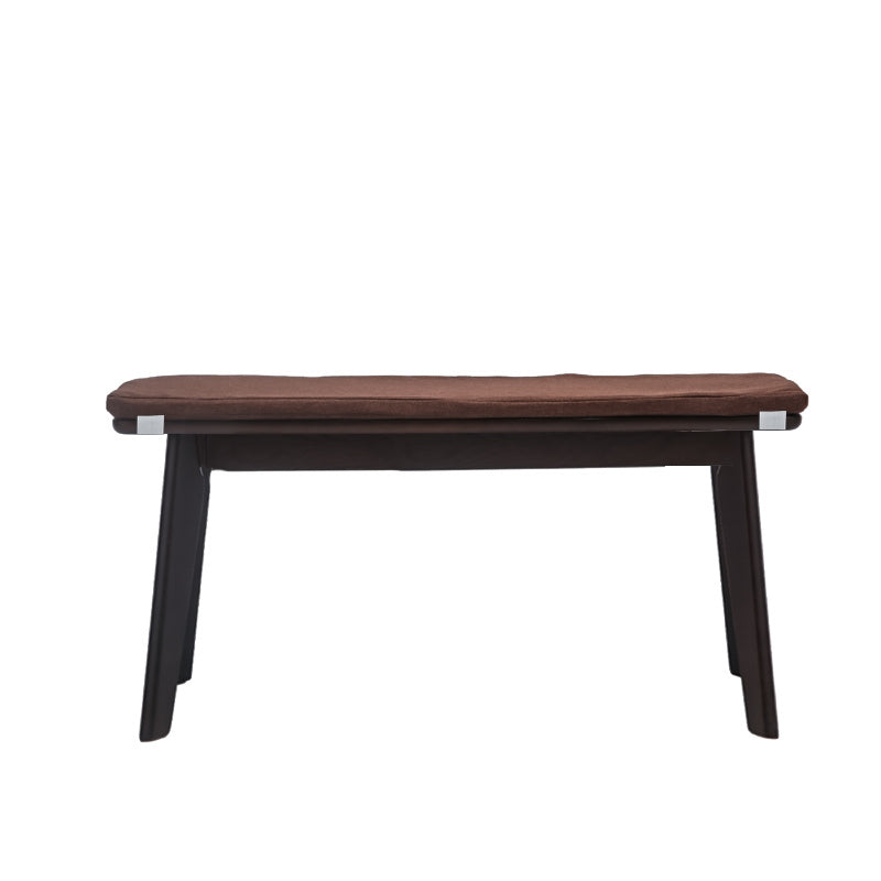 11.8 Inch Wide Modern Seating Bench Solid Wood Rubberwood Bench Nut-Brown Clearhalo 'Benches' 'Chairs & Seating' 'furn' 'furn_benches' 'Furniture' 'Living Room Furniture' 5783547