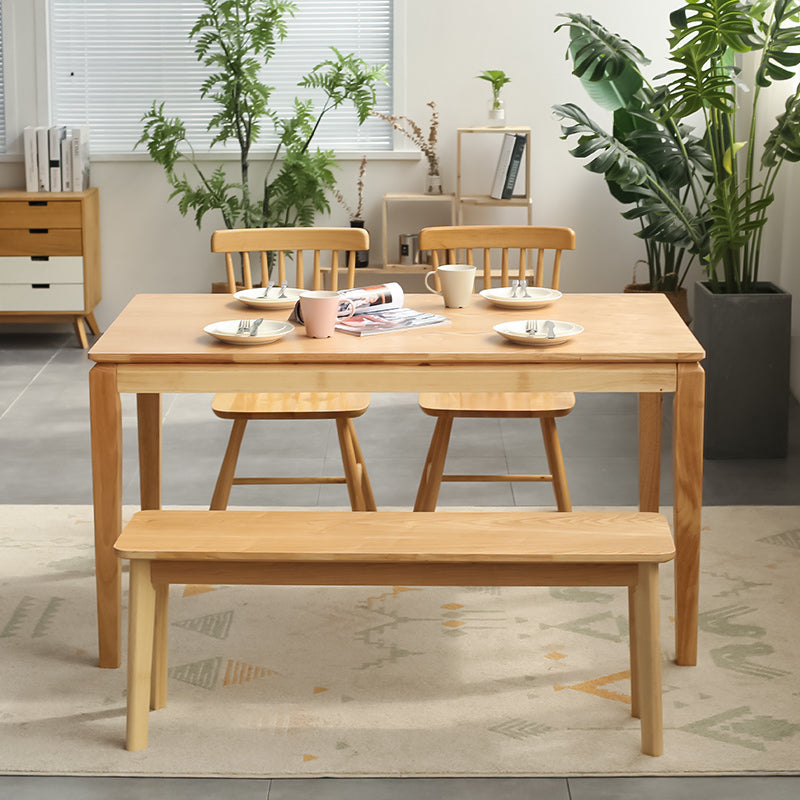 11.8 Inch Wide Modern Seating Bench Solid Wood Rubberwood Bench Clearhalo 'Benches' 'Chairs & Seating' 'furn' 'furn_benches' 'Furniture' 'Living Room Furniture' 5783548