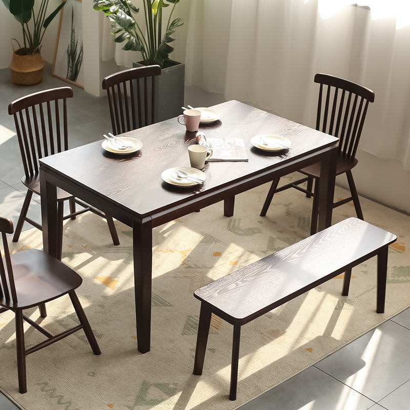 11.8 Inch Wide Modern Seating Bench Solid Wood Rubberwood Bench Clearhalo 'Benches' 'Chairs & Seating' 'furn' 'furn_benches' 'Furniture' 'Living Room Furniture' 5783550