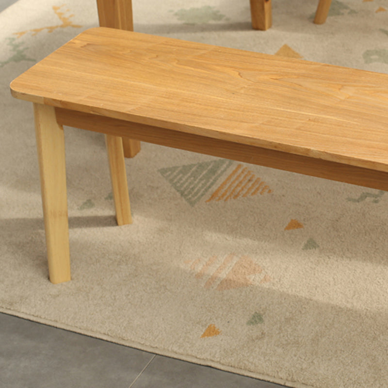 11.8 Inch Wide Modern Seating Bench Solid Wood Rubberwood Bench Clearhalo 'Benches' 'Chairs & Seating' 'furn' 'furn_benches' 'Furniture' 'Living Room Furniture' 5783551