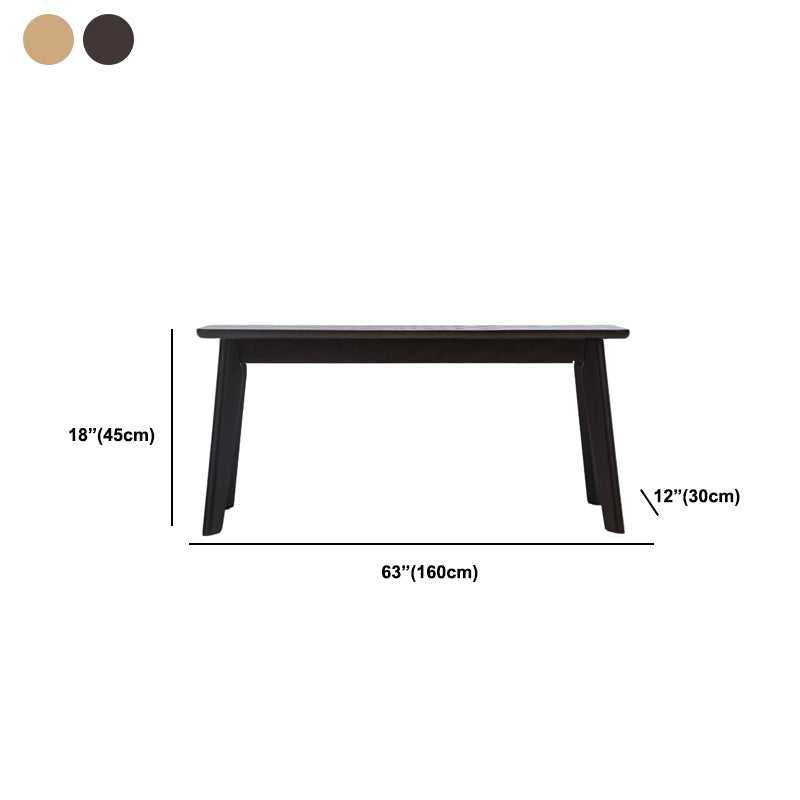 11.8 Inch Wide Modern Seating Bench Solid Wood Rubberwood Bench Clearhalo 'Benches' 'Chairs & Seating' 'furn' 'furn_benches' 'Furniture' 'Living Room Furniture' 5783560