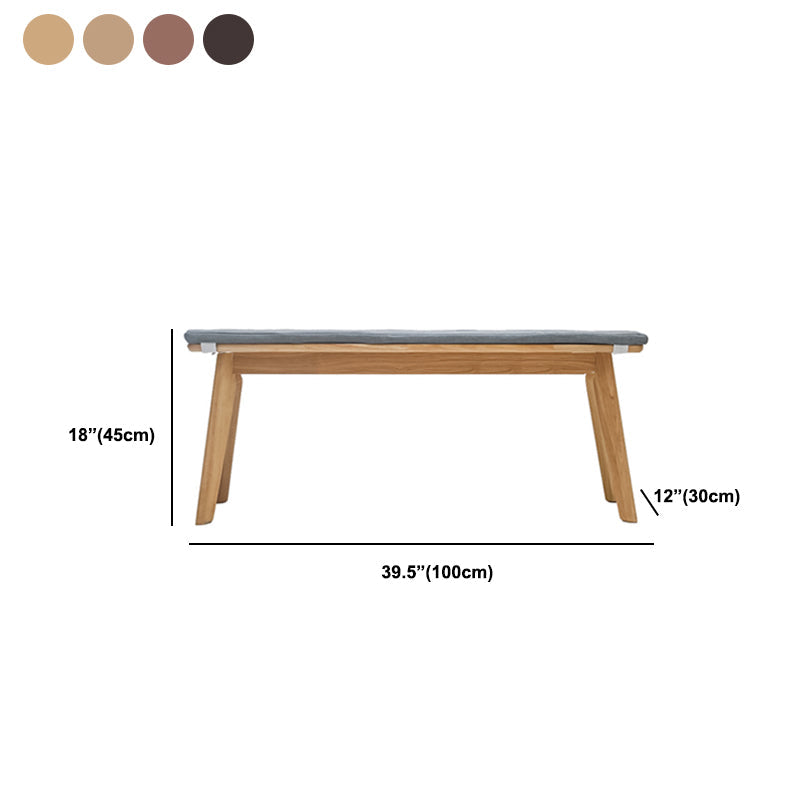 11.8 Inch Wide Modern Seating Bench Solid Wood Rubberwood Bench Clearhalo 'Benches' 'Chairs & Seating' 'furn' 'furn_benches' 'Furniture' 'Living Room Furniture' 5783561