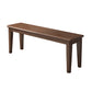 17.7"H Modern Entryway and Bedroom Bench Solid Wood Rubberwood Bench Nut-Brown Clearhalo 'Benches' 'Chairs & Seating' 'furn' 'furn_benches' 'Furniture' 'Living Room Furniture' 5783597