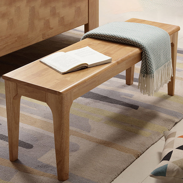 17.7"H Modern Entryway and Bedroom Bench Solid Wood Rubberwood Bench Clearhalo 'Benches' 'Chairs & Seating' 'furn' 'furn_benches' 'Furniture' 'Living Room Furniture' 5783601