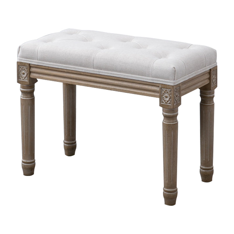 Traditional Solid Wood Seating Bench Distressed Finish Bench 23.5"L x 12"W x 18"H White Clearhalo 'Benches' 'Chairs & Seating' 'furn' 'furn_benches' 'Furniture' 'Living Room Furniture' 5783614