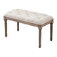 Traditional Solid Wood Seating Bench Distressed Finish Bench 31.5"L x 16"W x 18"H White Clearhalo 'Benches' 'Chairs & Seating' 'furn' 'furn_benches' 'Furniture' 'Living Room Furniture' 5783616
