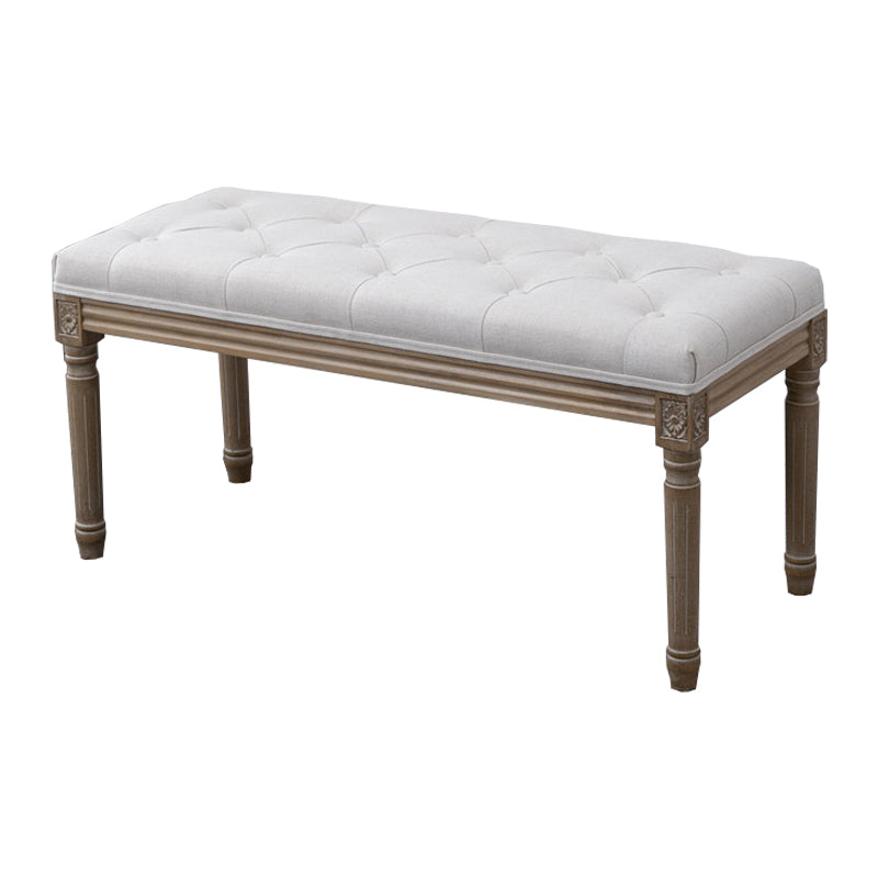 Traditional Solid Wood Seating Bench Distressed Finish Bench 39"L x 16"W x 18"H White Clearhalo 'Benches' 'Chairs & Seating' 'furn' 'furn_benches' 'Furniture' 'Living Room Furniture' 5783618