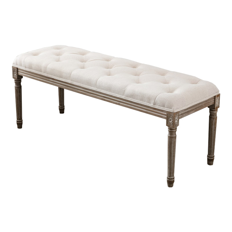 Traditional Solid Wood Seating Bench Distressed Finish Bench 47"L x 16"W x 18"H White Clearhalo 'Benches' 'Chairs & Seating' 'furn' 'furn_benches' 'Furniture' 'Living Room Furniture' 5783621
