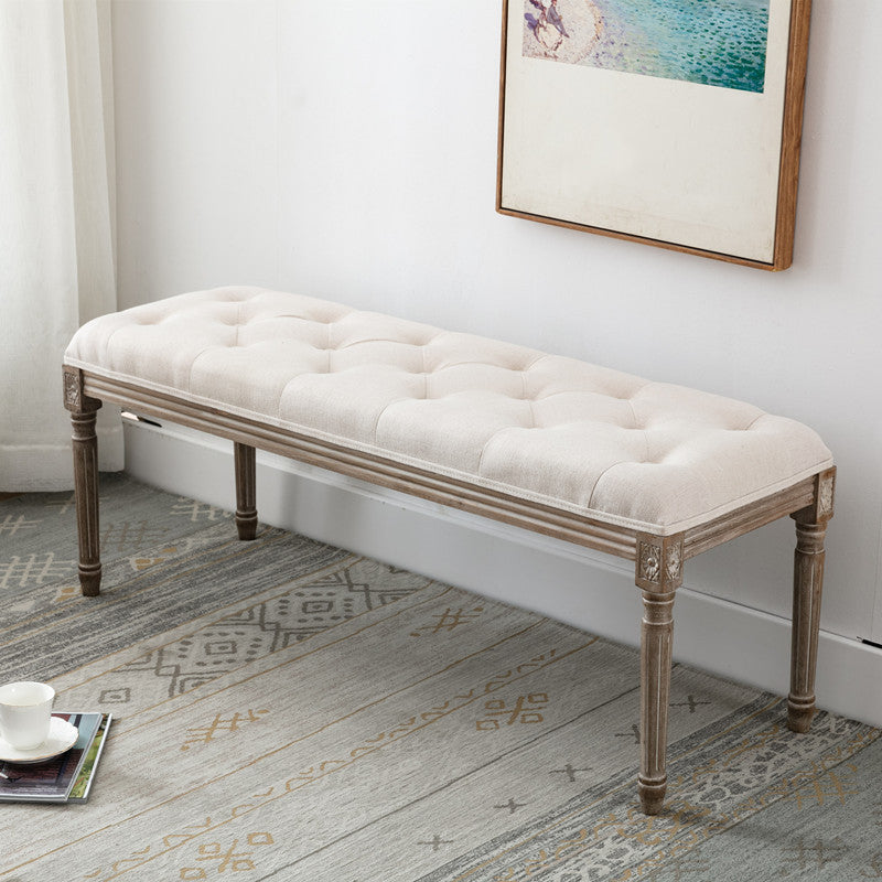 Traditional Solid Wood Seating Bench Distressed Finish Bench Clearhalo 'Benches' 'Chairs & Seating' 'furn' 'furn_benches' 'Furniture' 'Living Room Furniture' 5783630