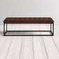 Industrial Solid Color Bench Faux Leather Foam Bench for Livingroom Clearhalo 'Benches' 'Chairs & Seating' 'furn' 'furn_benches' 'Furniture' 'Living Room Furniture' 5783676