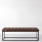 Industrial Solid Color Bench Faux Leather Foam Bench for Livingroom Clearhalo 'Benches' 'Chairs & Seating' 'furn' 'furn_benches' 'Furniture' 'Living Room Furniture' 5783682
