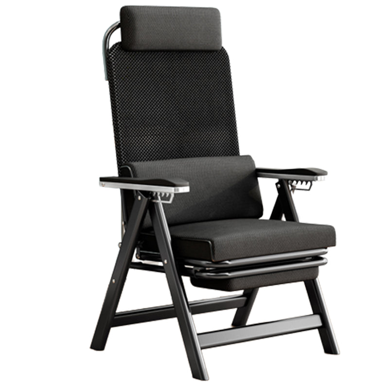 Modern High Back Executive Chair No Wheels Lumbar Support Desk Chair Matte Black 1 Piece Clearhalo 'furn' 'furn_office_chair' 'Furniture' 'Office Chairs' 'Office Furniture' 'office_chair' 5783736