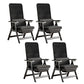 Modern High Back Executive Chair No Wheels Lumbar Support Desk Chair Black 4 Piece Set Clearhalo 'furn' 'furn_office_chair' 'Furniture' 'Office Chairs' 'Office Furniture' 'office_chair' 5783747