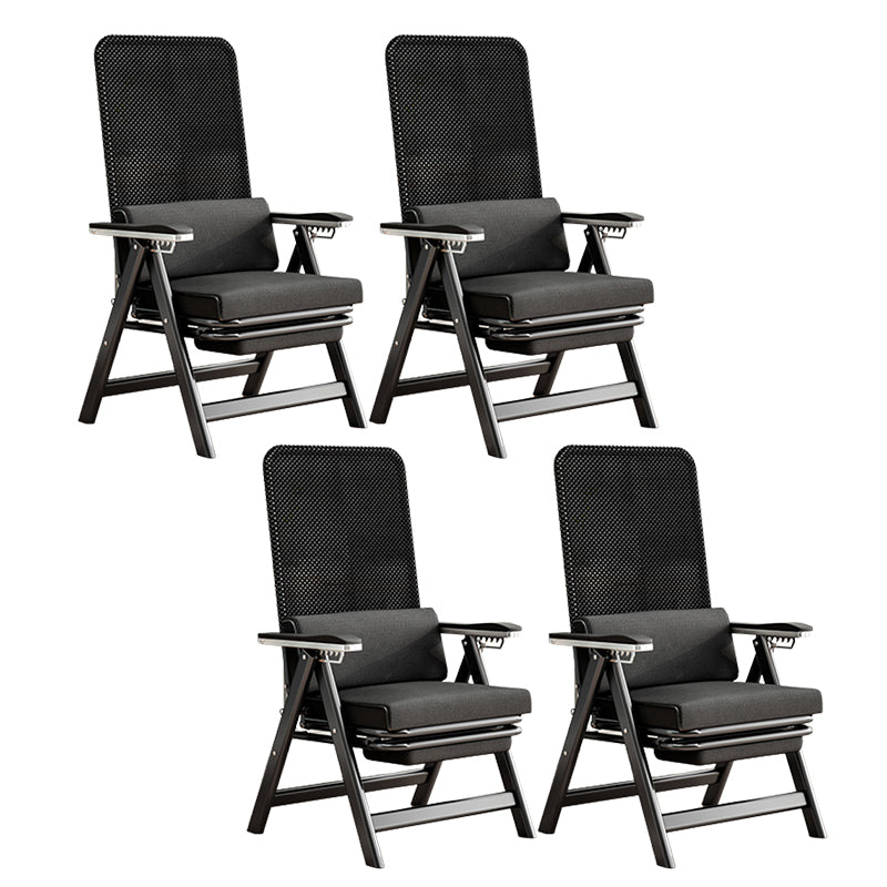 Modern High Back Executive Chair No Wheels Lumbar Support Desk Chair Black 4 Piece Set Clearhalo 'furn' 'furn_office_chair' 'Furniture' 'Office Chairs' 'Office Furniture' 'office_chair' 5783747