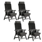 Modern High Back Executive Chair No Wheels Lumbar Support Desk Chair Matte Black 4 Piece Set Clearhalo 'furn' 'furn_office_chair' 'Furniture' 'Office Chairs' 'Office Furniture' 'office_chair' 5783749