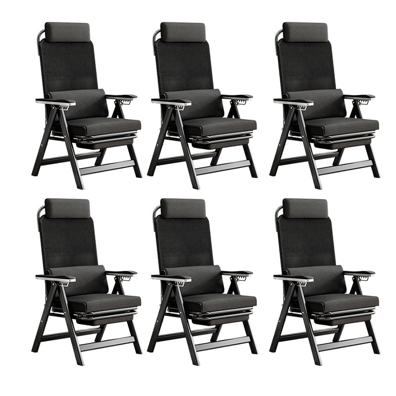 Modern High Back Executive Chair No Wheels Lumbar Support Desk Chair Matte Black 6 Piece Set Clearhalo 'furn' 'furn_office_chair' 'Furniture' 'Office Chairs' 'Office Furniture' 'office_chair' 5783754
