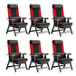 Modern High Back Executive Chair No Wheels Lumbar Support Desk Chair Red 6 Piece Set Clearhalo 'furn' 'furn_office_chair' 'Furniture' 'Office Chairs' 'Office Furniture' 'office_chair' 5783757