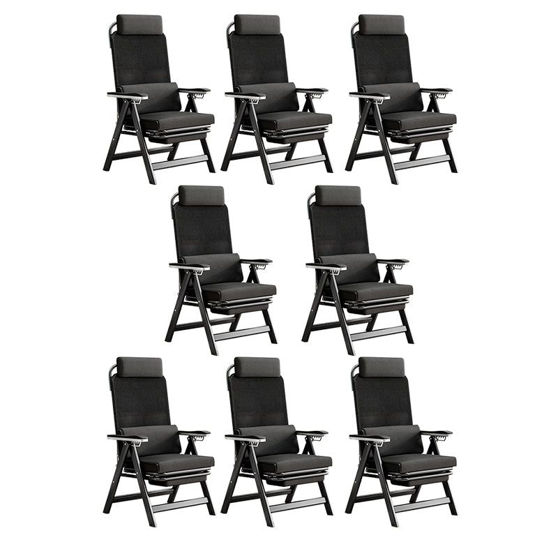 Modern High Back Executive Chair No Wheels Lumbar Support Desk Chair Matte Black 8 Piece Set Clearhalo 'furn' 'furn_office_chair' 'Furniture' 'Office Chairs' 'Office Furniture' 'office_chair' 5783761