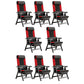 Modern High Back Executive Chair No Wheels Lumbar Support Desk Chair Red 8 Piece Set Clearhalo 'furn' 'furn_office_chair' 'Furniture' 'Office Chairs' 'Office Furniture' 'office_chair' 5783762
