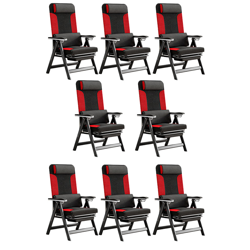 Modern High Back Executive Chair No Wheels Lumbar Support Desk Chair Red 8 Piece Set Clearhalo 'furn' 'furn_office_chair' 'Furniture' 'Office Chairs' 'Office Furniture' 'office_chair' 5783762