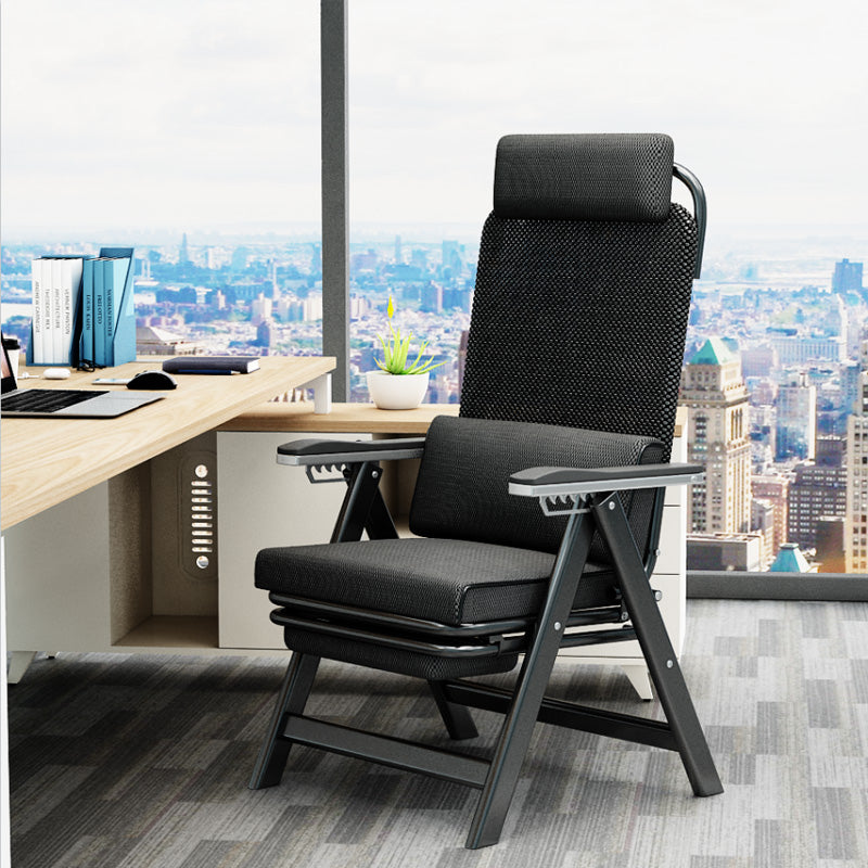 Modern High Back Executive Chair No Wheels Lumbar Support Desk Chair Clearhalo 'furn' 'furn_office_chair' 'Furniture' 'Office Chairs' 'Office Furniture' 'office_chair' 5783763