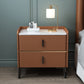 Moderne 20 Zoll H Night Tischstein Top 2-Drawer-Aufbewahrung Nachttisch mit Beinen