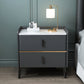 Moderne 20 Zoll H Night Tischstein Top 2-Drawer-Aufbewahrung Nachttisch mit Beinen