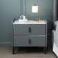 Moderne 20 Zoll H Night Tischstein Top 2-Drawer-Aufbewahrung Nachttisch mit Beinen
