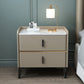 Moderne 20 Zoll H Night Tischstein Top 2-Drawer-Aufbewahrung Nachttisch mit Beinen