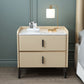 Moderne 20 Zoll H Night Tischstein Top 2-Drawer-Aufbewahrung Nachttisch mit Beinen