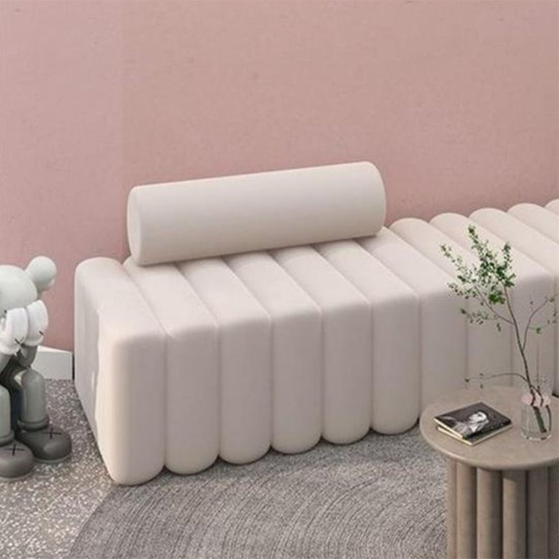 16.92" High Velvet Standard Sofa Contemporary Armless Sofa for Living Room Clearhalo 'furn' 'furn_sofas' 'Furniture' 'Living Room Furniture' 'Sofa' 'sofas' 5784482