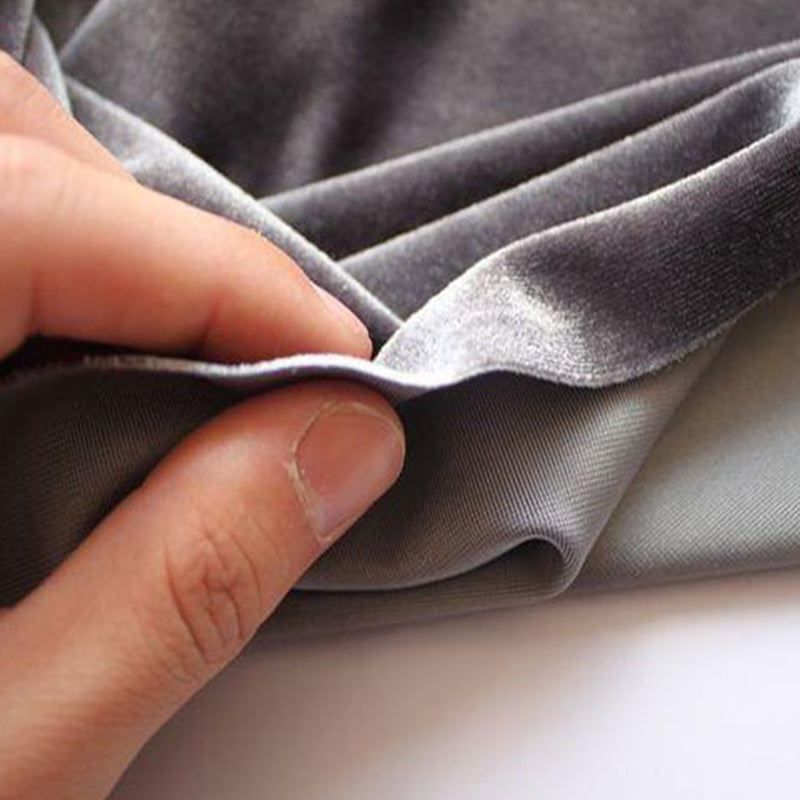 Modern Style Curved Sofa Minimalist Velvet Armless Sofa - 26.77" H Clearhalo 'furn' 'furn_sofas' 'Furniture' 'Living Room Furniture' 'Sofa' 'sofas' 5784517