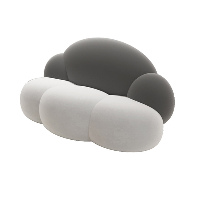 29,52 "divano a forma di nuvola curva larga in velluto per soggiorno per soggiorno